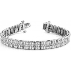 Diamond Multi-Row Link Bracelet 18k White Gold (1.98ct)