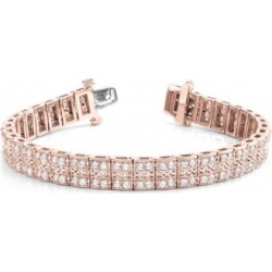 Diamond Multi-Row Link Bracelet 18k Rose Gold (1.98ct)