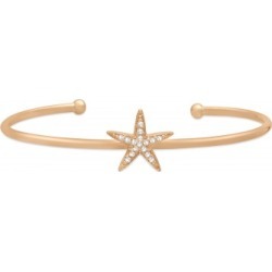 Diamond Starfish Bangle Bracelet 14k Rose Gold (0.15ct)