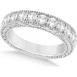 Antique Diamond Engagement Wedding Ring Band Palladium (1.10ct)