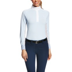 Women's Marquis Show Top Long Sleeve in Blue Cloud Stripe, Size Medium, by Ariat