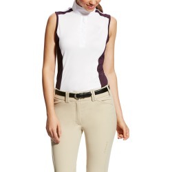 Women's Aptos Colorblock Show Shirt in White/Plum Perfect, Size X-Small, by Ariat