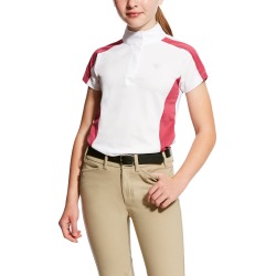 Kid's Aptos Colorblock Show Shirt in Rose Violet/Powder Blue, Size Small, by Ariat
