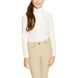 Kid's Sunstopper Show Shirt Long Sleeve in White, Size X-Large, by Ariat
