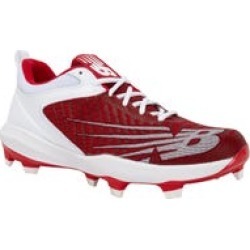 New Balance 4040v6 Men's Low TPU Molded Baseball Cleats in Red Size 12.5