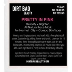 Dirt Bag Beauty Pretty In Pink Clay-Based Face Mask 2 oz