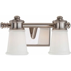 Two-Light Bath Light in Polished Nickel found on Bargain Bro from Bellacor for USD $148.16