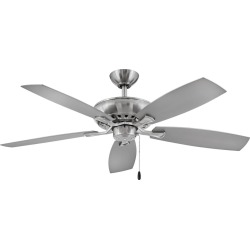 Highland Brushed Nickel 52-Inch Pull Chain Ceiling Fan found on Bargain Bro from Bellacor for USD $174.04