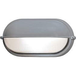 Nauticus Satin One-Light Outdoor Wall Mount with Frosted Glass