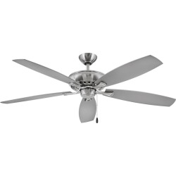 Highland Brushed Nickel 60-Inch Pull Chain Ceiling Fan found on Bargain Bro from Bellacor for USD $189.24
