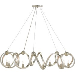 Ringmaster Contemporary Silver Leaf 10-Light Chandelier found on Bargain Bro Philippines from Bellacor for $2393.60