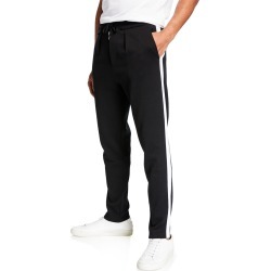 Men's Spa Pants with Contrast Side Stripes
