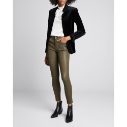 Stand-Collar Soutache Velvet Jacket