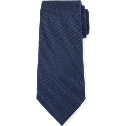 Herringbone Silk Tie, Blue