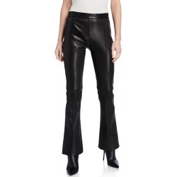 Leather Cropped Kick Pants