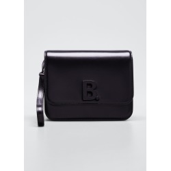 B Bag Small Shiny Box Calf Crossbody Bag