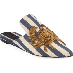 Granceola Gleam Embroidered Mules