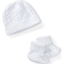 Cotton Accessory Set, White, Size Newborn-9 Months