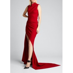 Asymmetric Draped Gown
