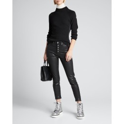 Colorblock Knitted Turtleneck Sweater