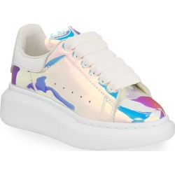 Lace-Up Holographic Sneakers, Toddler/Kids