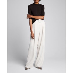 Shrunken Mock Neck Elbow Sleeve Tee