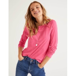 The Cotton Baseball Tee Bright Camellia Women Boden
