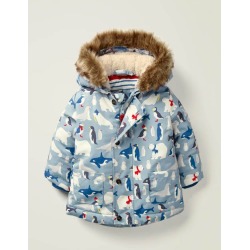 3-in-1 Padded Jacket Wren Blue Mammoths Baby Boden