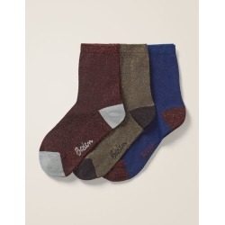 Three Pack Sparkle Socks Sparkle Multi Women Boden