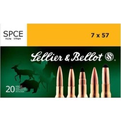 Sellier & Bellot 7x57mm Mauser 173gr Spce Ammo - 7x57mm Mauser 173gr Soft Point Cutting Edge 20/Box