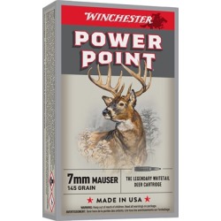 Winchester Super-X Ammo 7mm Mauser (7x57mm) 145gr Pp - 7mm Mauser (7x57mm) 145gr Power-Point 20/Box