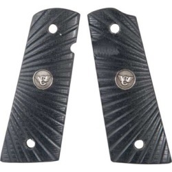 Wilson Combat 1911 G10 Grips - Fullsize, Blk G10, Starburst, Flat Grip