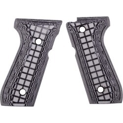 Pachmayr G-10 Tactical Pistol Grips For Beretta 92fs - Beretta 92fs Gray/Black Grappler G-10 Grips