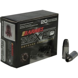 Barnes Personal & Home Defense 9mm Luger +p Ammo - 9mm Luger +p 115gr Tac-Xp Hollow Point 20/Box