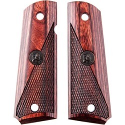 Pachmayr 1911 American Legend Checkered Grips - 1911 Grips Half-Checkered Rosewood