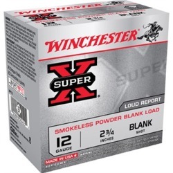Winchester Super X Smokeless Blank 12 Gauge Ammo - 12 Gauge 2-3/4