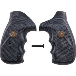 Pachmayr Renegade Wood Laminate Grips S&W K,L Frame - S&W K,L Frame Silvertone Checkered