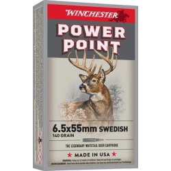 Winchester Super-X Ammo 6.5x55mm Swedish Mauser 140gr Sp - 6.5x55mm Swedish Mauser 140gr Soft Point 20/Box