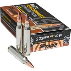 Sig Sauer Elite Hunting Ammo 223 Remington 60gr Ht - 223 Remington 60gr Ht 200/Case