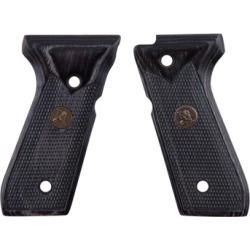 Pachmayr Renegade Wood Laminate Grips Beretta 92 - Beretta 92 Silvertone Checkered