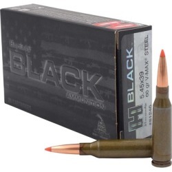 Hornady Black Ammo 5.45x39mm 60gr V-Max Steel - 5.45x39mm 60gr Steel Case V-Max 20/Box