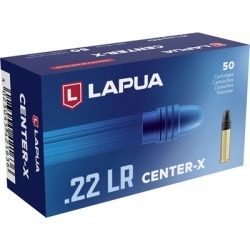 Lapua Center-X Ammo 22 Long Rifle 40gr Lead Round Nose - 22 Long Rifle 40gr Lead Round Nose 50/Box