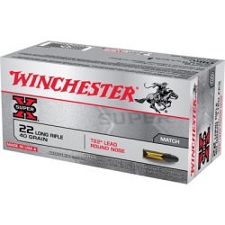 Winchester Super-X Ammo 22 Long Rifle 40gr Lead Round Nose - 22 Long Rifle 40gr Lead Round Nose 50/Box