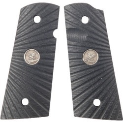 Wilson Combat 1911 G10 Grips - Compact, Blk G10, Starburst, Flat Grip