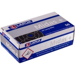 Lapua Midas+ Ammo 22 Long Rifle 40gr Lead Round Nose - 22 Long Rifle 40gr Lead Round Nose 50/Box