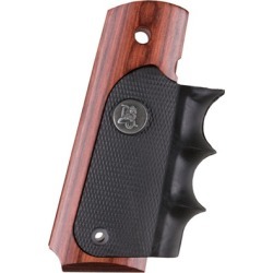 Pachmayr 1911 American Legend Grips - 1911 Legend Finger Groove Grips Rosewood