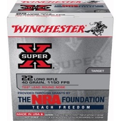 Winchester Super-X Ammo 22 Long Rifle 40gr Lead Round Nose - 22 Long Rifle 40gr Lead Round Nose 500/Brick