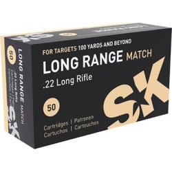 Sk Long Range Match 22 Long Rifle Ammo - 22 Long Rifle 40gr Lead Round Nose 50/Box