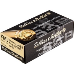 Sellier & Bellot Handgun Ammo 9mm Luger 115gr - 9mm Luger 115gr Full Metal Jacket 1,000/Case