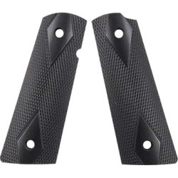 Ahrends 1911 Square Bottom Grips - Ebony Diamond Pc